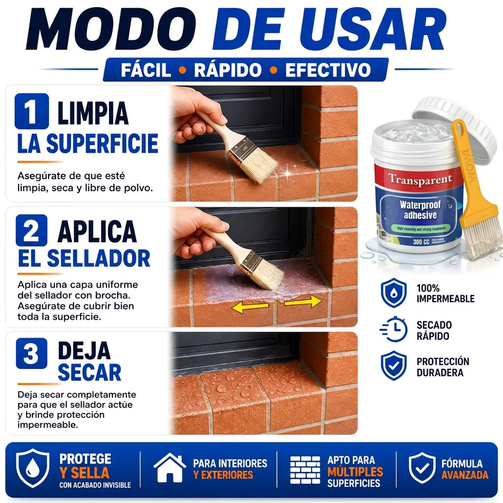 Sellador Adhesivo Transparente 300cc