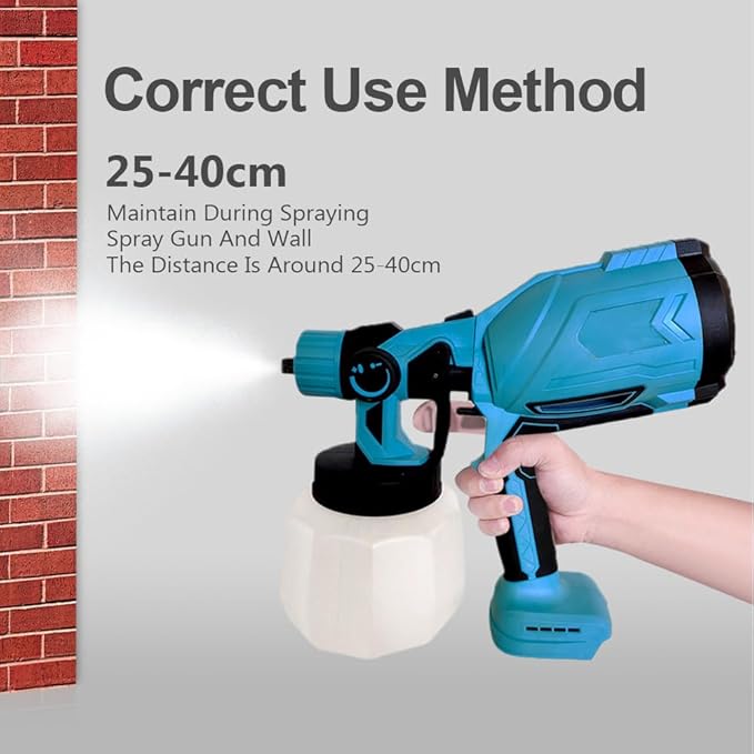 Compresor Pulverizador Eléctrico de Pintura Inalámbrico + 2 Baterías