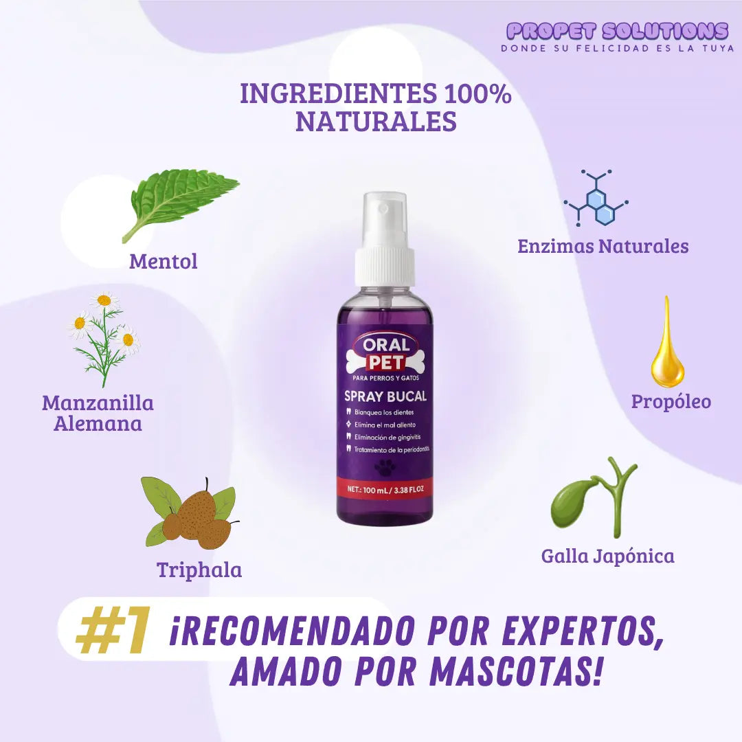 Spray Bucal Limpiador Mascotas