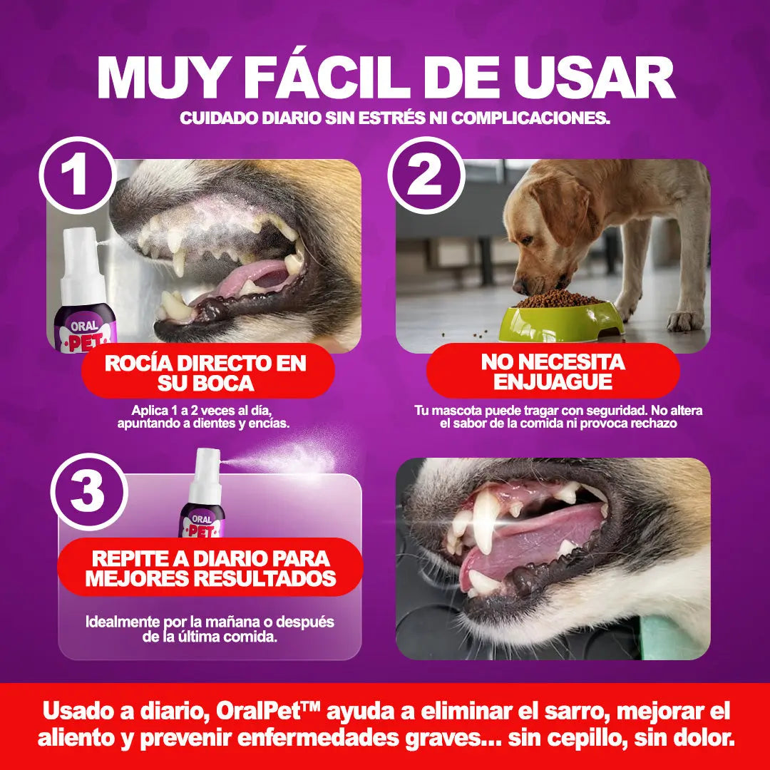 Spray Bucal Limpiador Mascotas