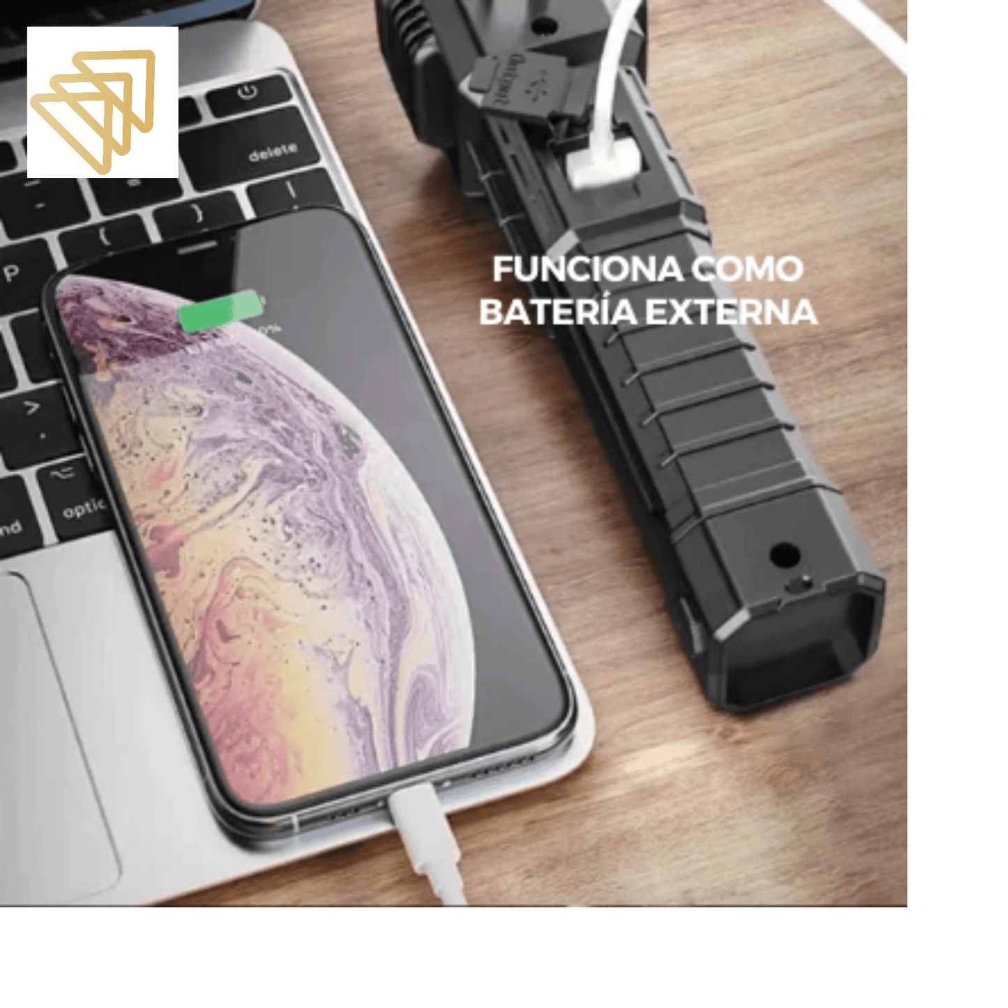Linterna Multifuncional 4 En 1 Recargable